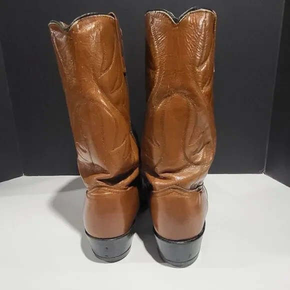 Acme Men's Leather Western Cowboy Boots Size 9D - Picture 4 of 10